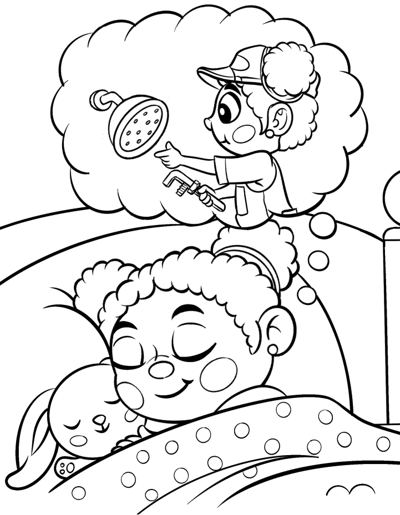 Tubby Time - Coloring page preview
