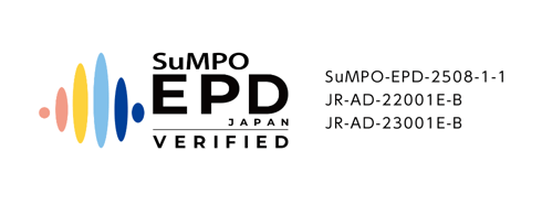 SuMPO EPD JAPAN VERIFIED、SuMPO-EPD-2508-1-1、JR-AD-22001E-B、JR-AD-23001E-B